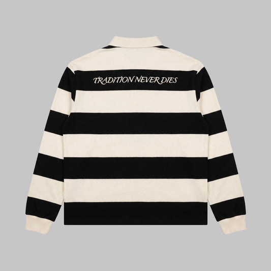 TND Polo Longsleeve (Off White & Black)