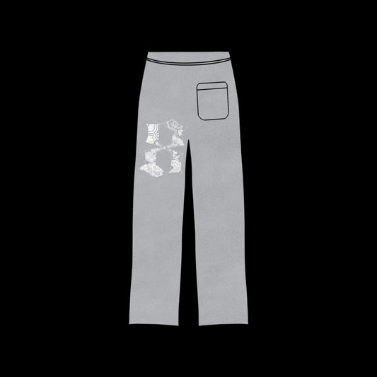 Grey Straight Leg Sweatpants