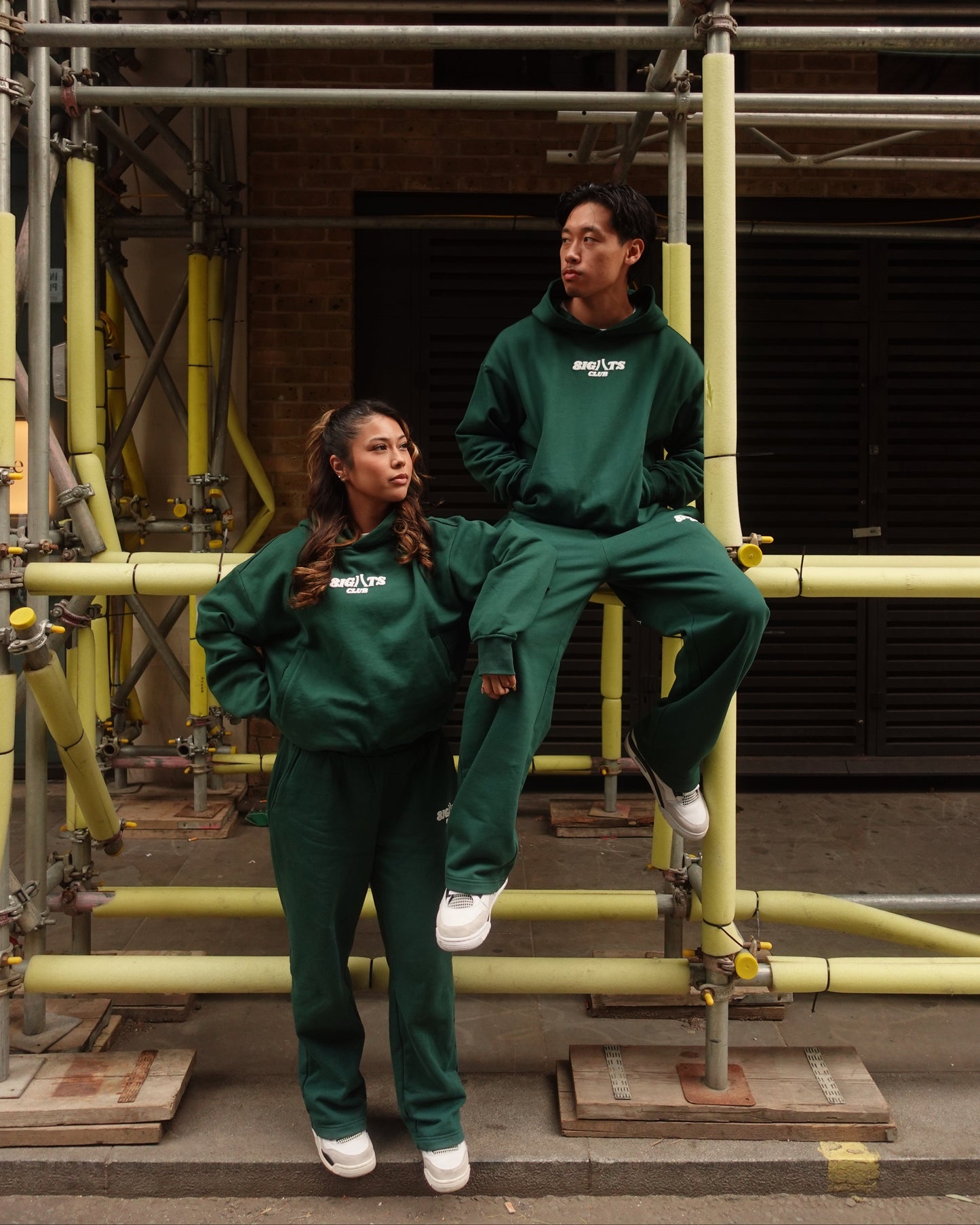 Jade Green Straight Leg Sweatpants