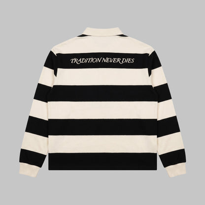 TND Polo Longsleeve (Off White & Black)