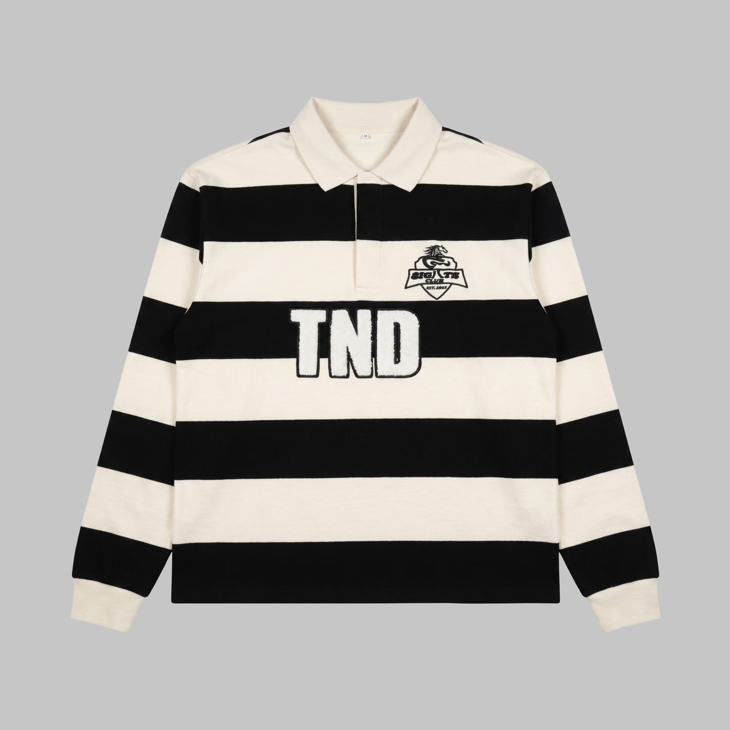 TND Polo Longsleeve (Off White & Black)
