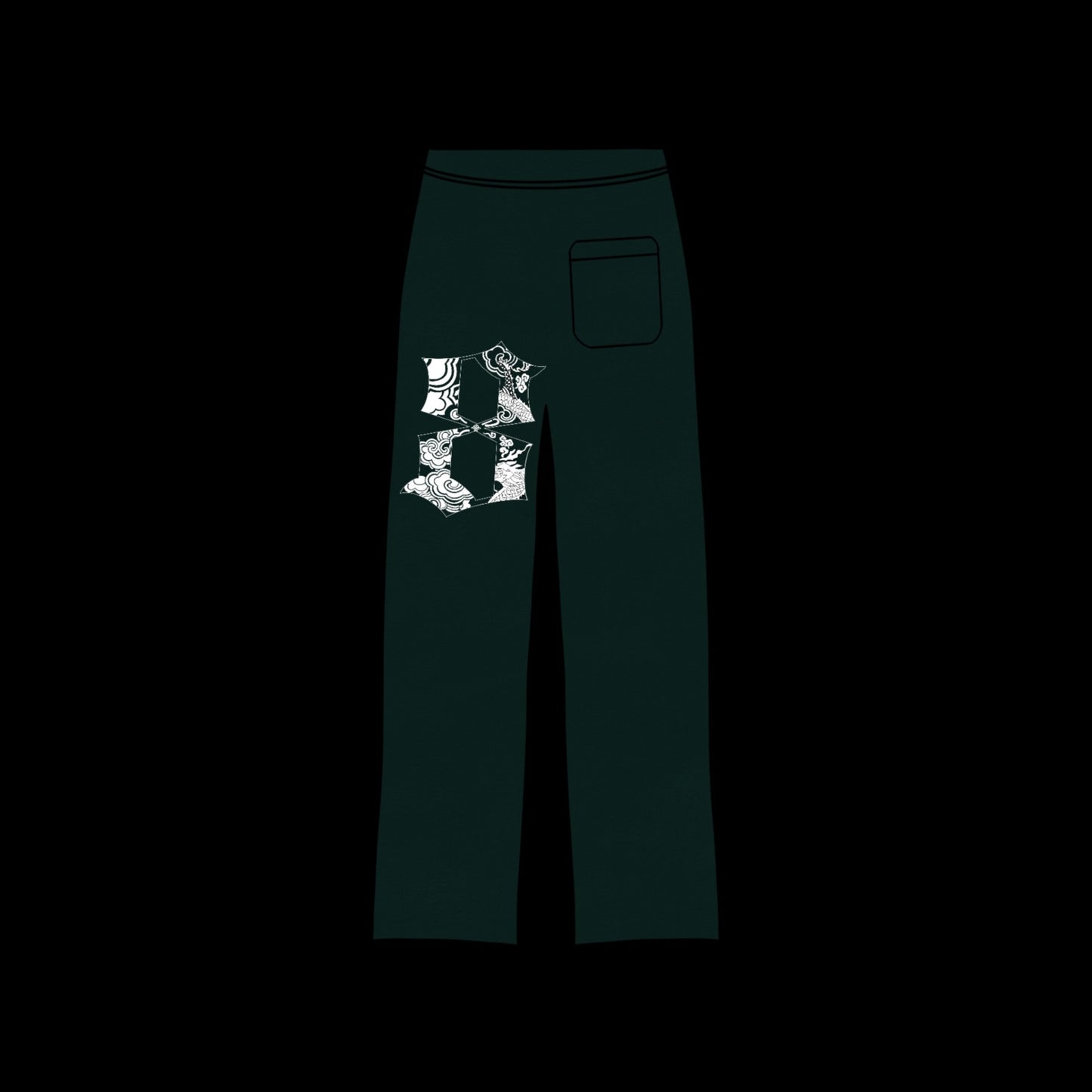 Jade Green Straight Leg Sweatpants